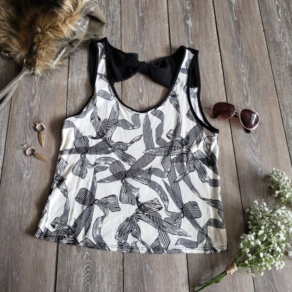 Bow print‎ tanktop